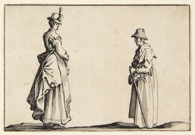 Profile dwóch kobiet autorstwa Jacques Callot