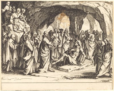 Wskrzeszenie Łazarza autorstwa Jacques Callot