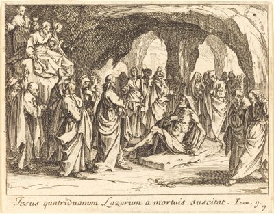 Wskrzeszenie Łazarza, 1635. autorstwa Jacques Callot