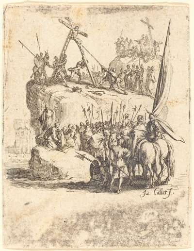 Podwyższenie Krzyża, ok. godz. 16241625. autorstwa Jacques Callot