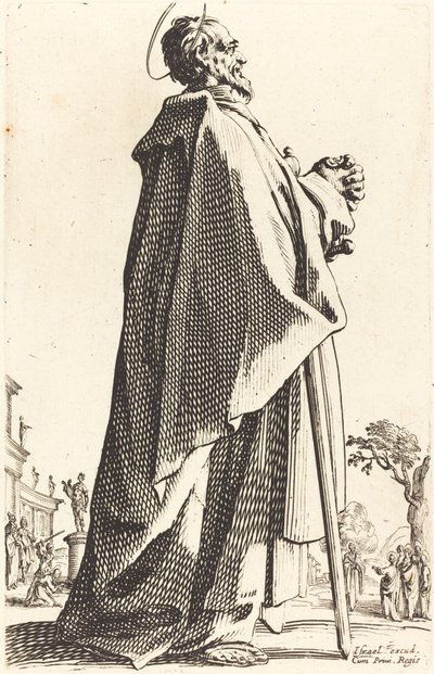 Św. Mateusz, opublikowany 1631. autorstwa Jacques Callot