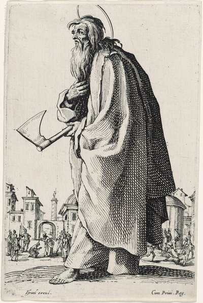 Święty Tadeusz lub Święty Judasz z Les Grands Apôtres (Wielcy Apostołowie), 1631 autorstwa Jacques Callot