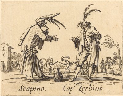 Scapino i Cap Zerbino autorstwa Jacques Callot