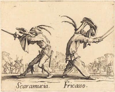 Scaramucia i Fricasso autorstwa Jacques Callot