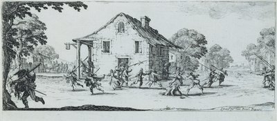 Scena plądrowania, 1633 autorstwa Jacques Callot