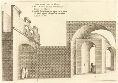 Druga część Via Dolorosa autorstwa Jacques Callot