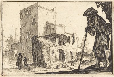 Pasterz i Ruiny autorstwa Jacques Callot