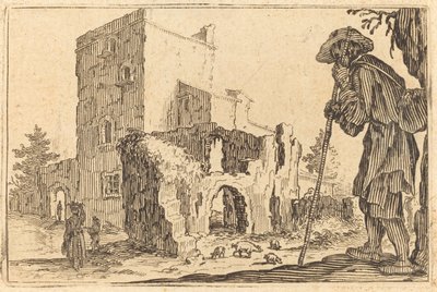 Pasterz i Ruiny, c. 1622. autorstwa Jacques Callot