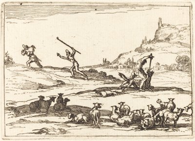 Pasterze broniący swoich stad autorstwa Jacques Callot