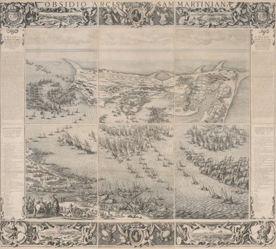 Oblężenie Cytadeli św. Marcina na Wyspie Ré autorstwa Jacques Callot
