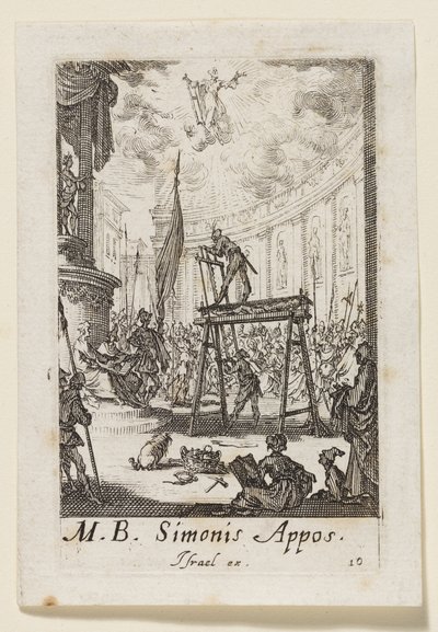 Szymon Apostoł (Simonis Appos.) autorstwa Jacques Callot