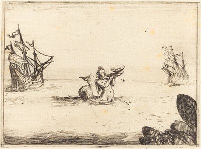 Syrena między dwoma statkami autorstwa Jacques Callot
