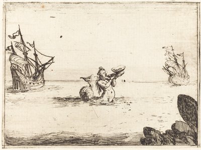 Syrena między dwoma statkami autorstwa Jacques Callot