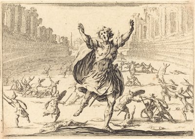 Potyczka w rzymskim cyrku autorstwa Jacques Callot