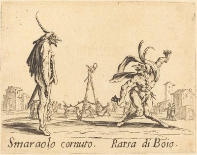 Smaralo Cornuto i Ratsa di Boio autorstwa Jacques Callot