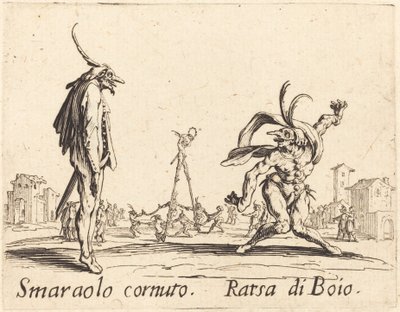 Smaralo Cornuto i Ratsa di Boio autorstwa Jacques Callot