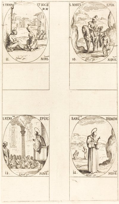 św. Marcina; Św. Tryfon i Towarzysze; św. Renata; Św autorstwa Jacques Callot