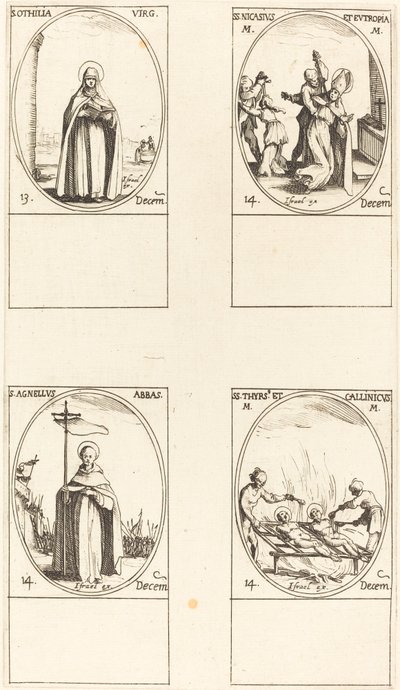 św. Othilia; św. Nikazy i Eutropia; św. Agnelus; św. Thyrs