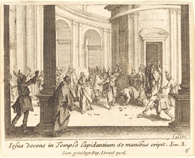 Ukamienowanie Jezusa autorstwa Jacques Callot