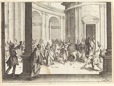 Ukamienowanie Jezusa, 1635. autorstwa Jacques Callot