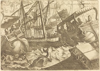 Burza u wybrzeży Barcelony autorstwa Jacques Callot