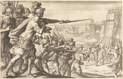 Pobieranie kości, c. 1614. autorstwa Jacques Callot
