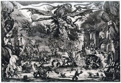 Kuszenie św. Antoniego, ok. 1615-1635 1924 autorstwa Jacques Callot