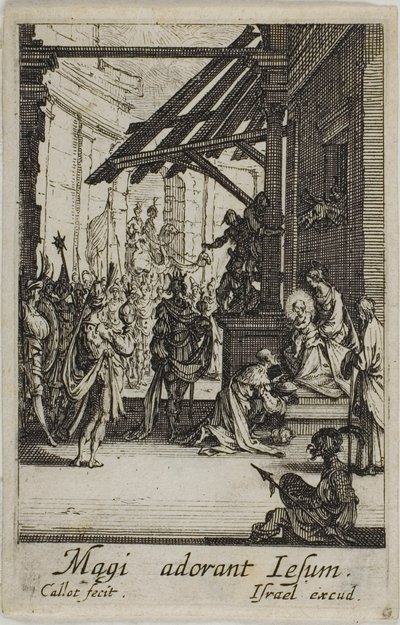 Adoracja Trzech Króli, z Życia Dziewicy autorstwa Jacques Callot