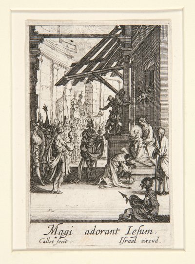 Adoracja Trzech Króli, nr. 8 z Życia Dziewicy autorstwa Jacques Callot