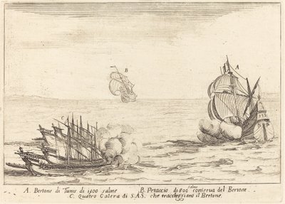 Atak, 1617. autorstwa Jacques Callot