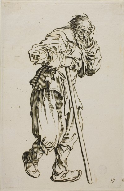 Żebrak o kulach, płyta szesnasta z The Beggars autorstwa Jacques Callot
