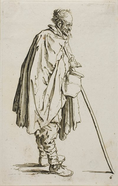 The Beggar with the Footwarmer, płyta szósta z The Beggars autorstwa Jacques Callot