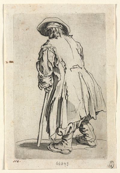 The Beggars: Stary żebrak na jednej kuli, c. 1623. autorstwa Jacques Callot