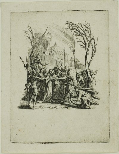 Zdrada, z Małej pasji autorstwa Jacques Callot