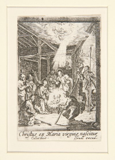 Narodziny Chrystusa, nie. 7 z Życia Dziewicy autorstwa Jacques Callot