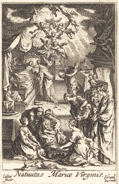 Narodziny Dziewicy w 1630 r. lub później. autorstwa Jacques Callot