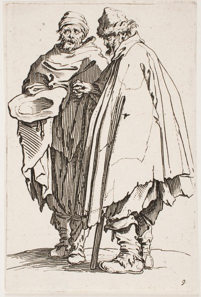 Ślepiec i jego towarzysz, nie. 9 z serii Żebracy autorstwa Jacques Callot