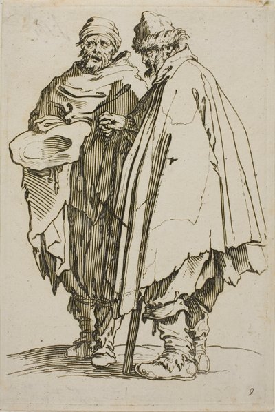 The Blind Man and his Companion, płyta dziewiąta z The Beggars autorstwa Jacques Callot