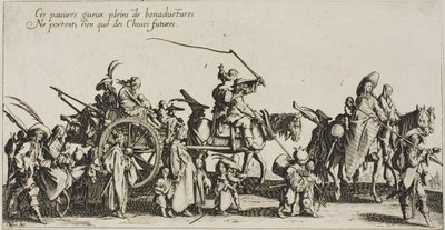 Marsz Czechów: Tylna Gwardia, od The Bohemians autorstwa Jacques Callot