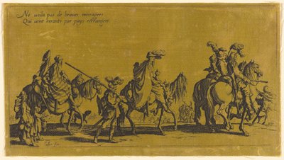 Die Bohemiens marschieren: Die Vorhut autorstwa Jacques Callot
