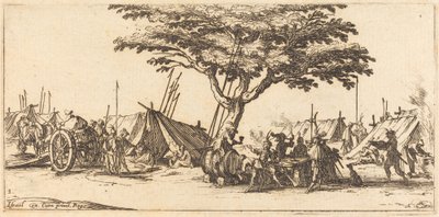 Obóz, ok. godz. 1633. autorstwa Jacques Callot