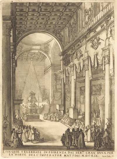Katafalk cesarza Mateusza autorstwa Jacques Callot