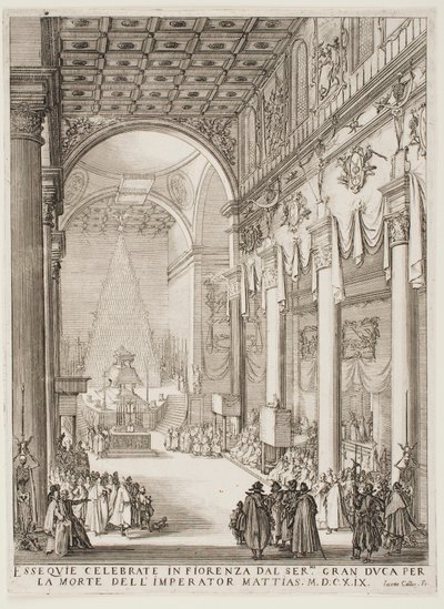 Katafalk cesarza Macieja autorstwa Jacques Callot