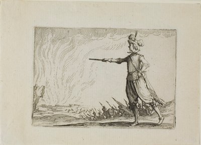 Dowódca na piechotę, z Kaprysów autorstwa Jacques Callot