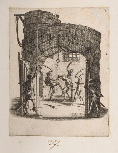 Koronacja Sosen, nr. 8 z 11 z La Petite Passion autorstwa Jacques Callot