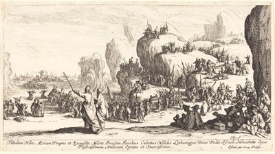 Przejście przez Morze Czerwone autorstwa Jacques Callot