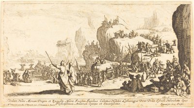 Przejście przez Morze Czerwone, 1629. autorstwa Jacques Callot