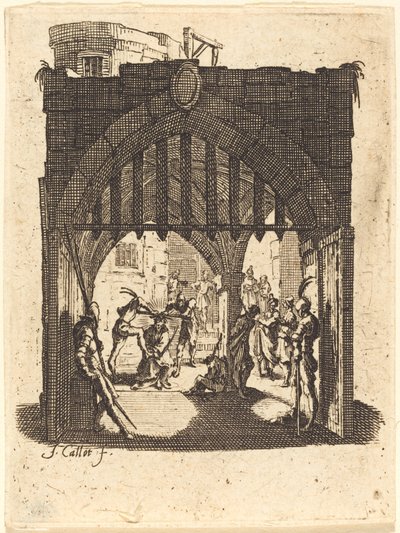 Ukoronowanie cierniem, c. 16241625. autorstwa Jacques Callot