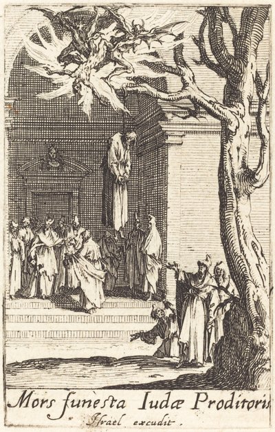 Śmierć Judasza, c. 16341635. autorstwa Jacques Callot