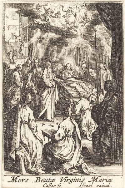 Śmierć Dziewicy w 1630 lub po 1630 roku. autorstwa Jacques Callot